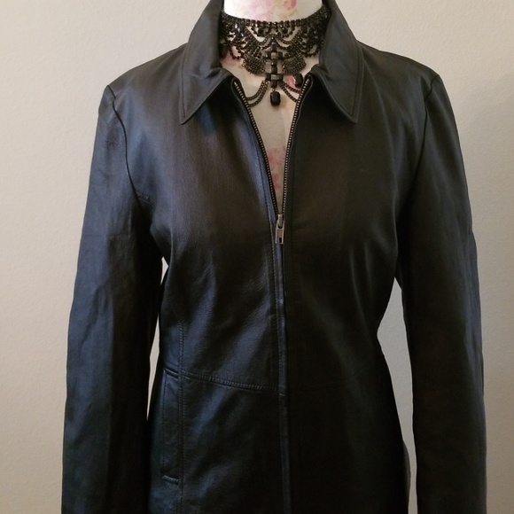 Kasper Jackets & Blazers - Kasper And Co. Leather Jacket